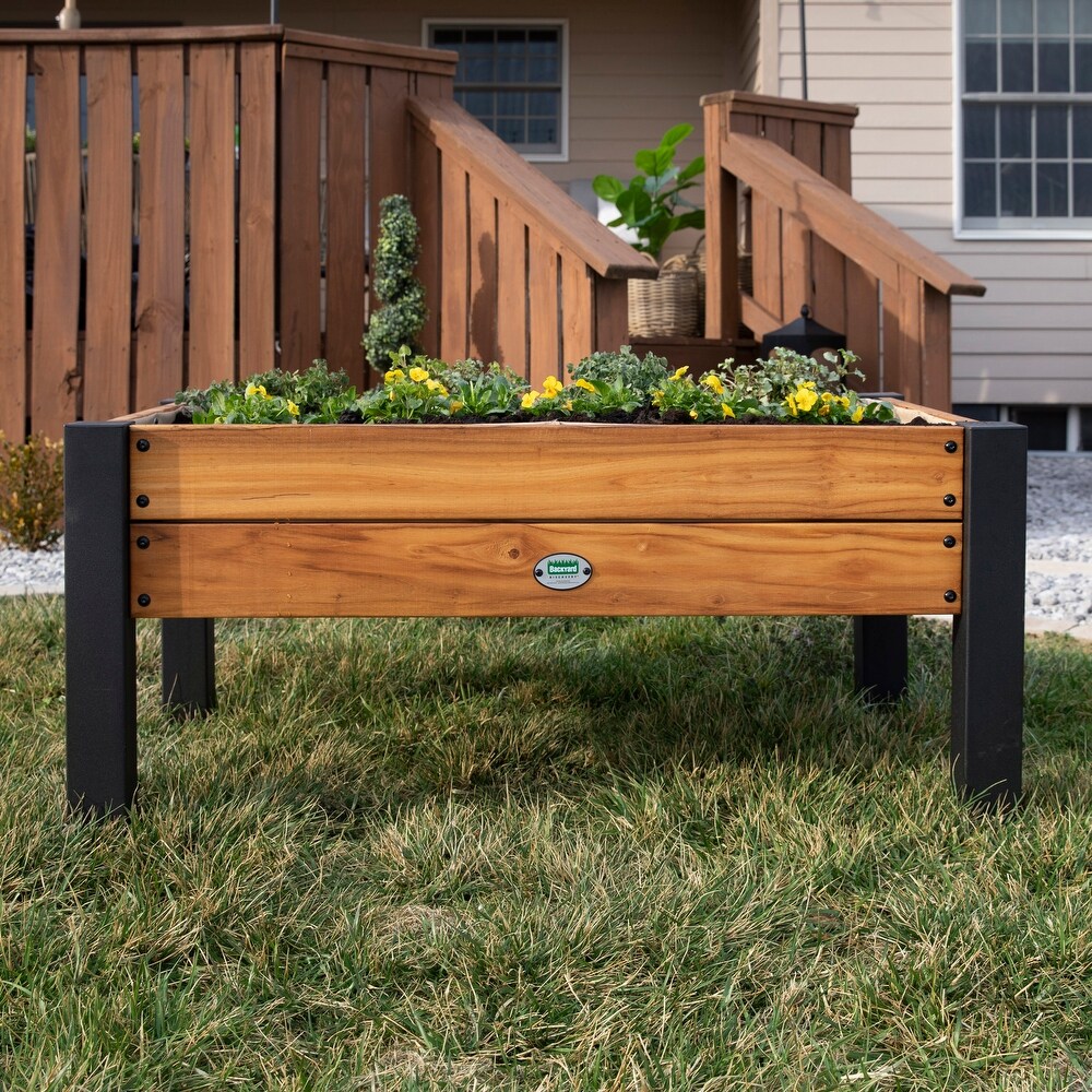Backyard Discovery Raised Teak Planter
