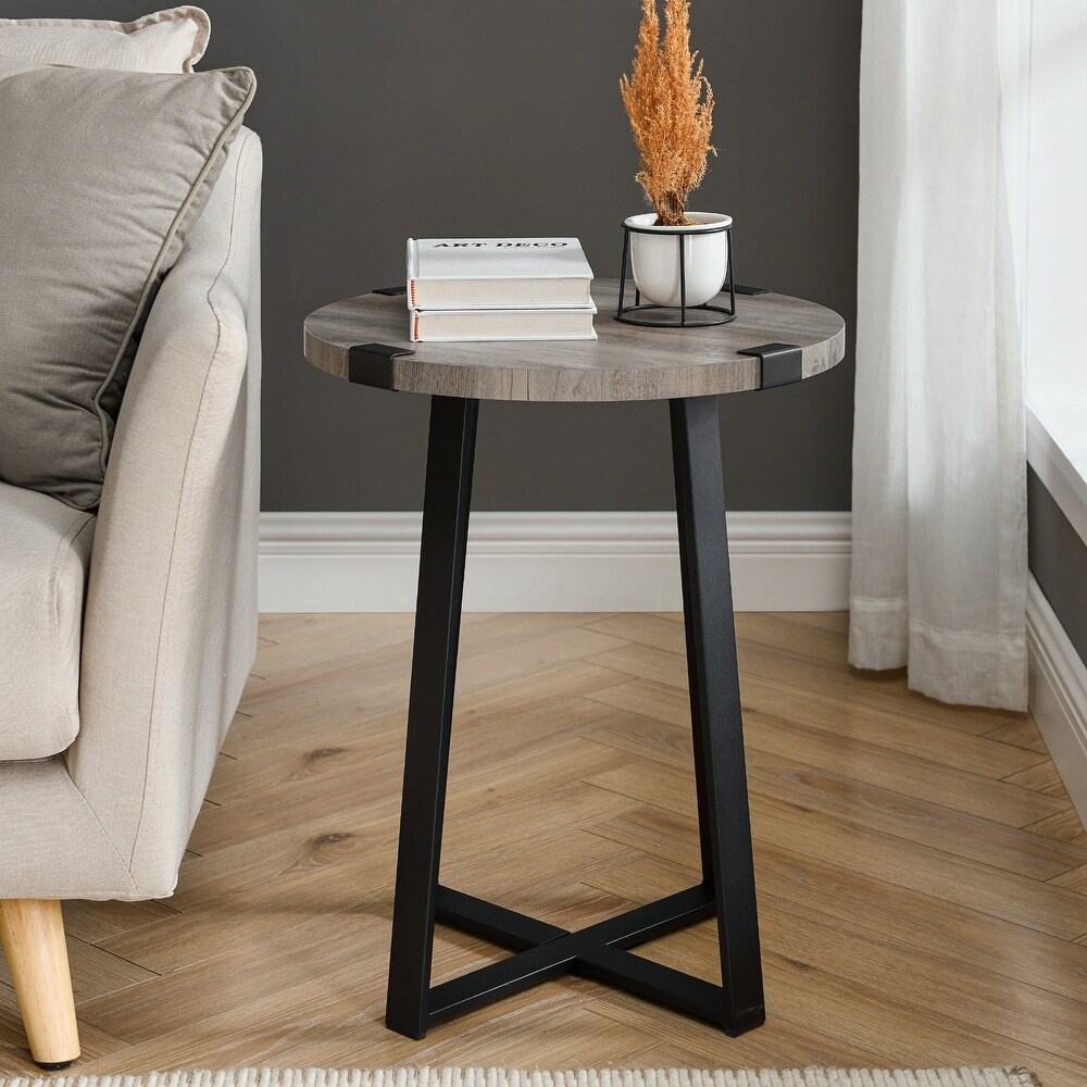 Middlebrook Barnett Round Metal Wrap Side Table