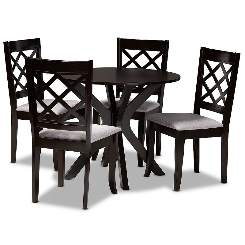 Baxton Studio Jana Dining Table and Chair 5-piece Set