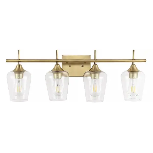 GetLedel 4-light Vanity Light Sconce With Clear Glass Shades