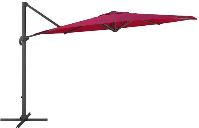 Wine Red Deluxe Offset Patio Umbrella