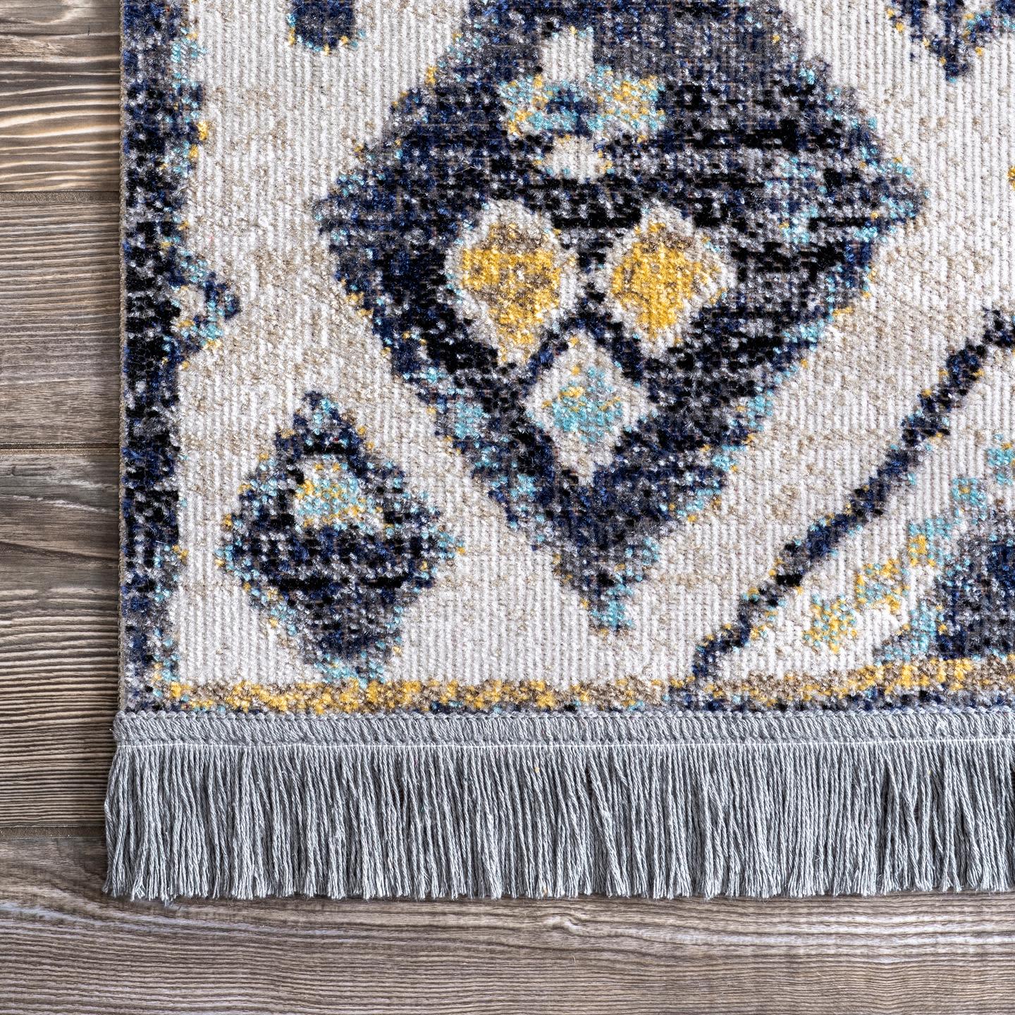 nuLOOM Xiomara Moroccan Mural Fringed Indoor