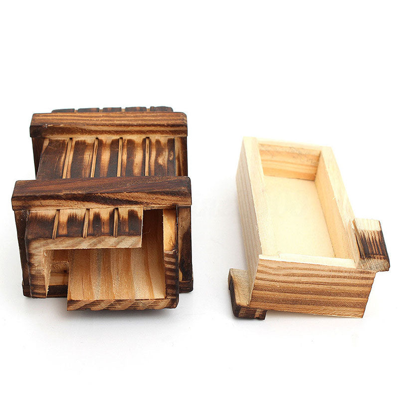 alextreme Wooden Puzzle Box Toys Intellegence Development Brain Teaser Magic Box Toy Birthday Gift for Children