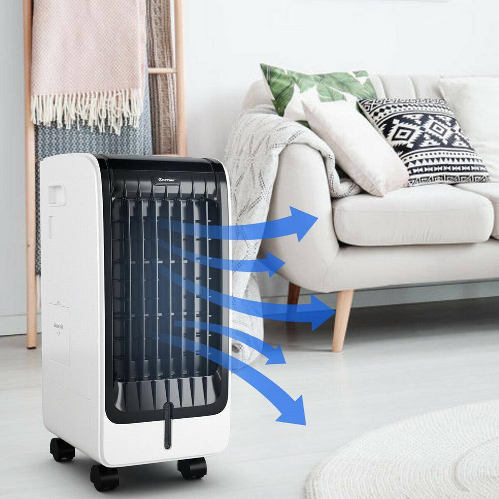 Costway 300 CFM 3-Speed Portable Evaporative Cooler Air Cooler Fan Cooling Touch Pad with Remote For 200 sq. ft. EP23430