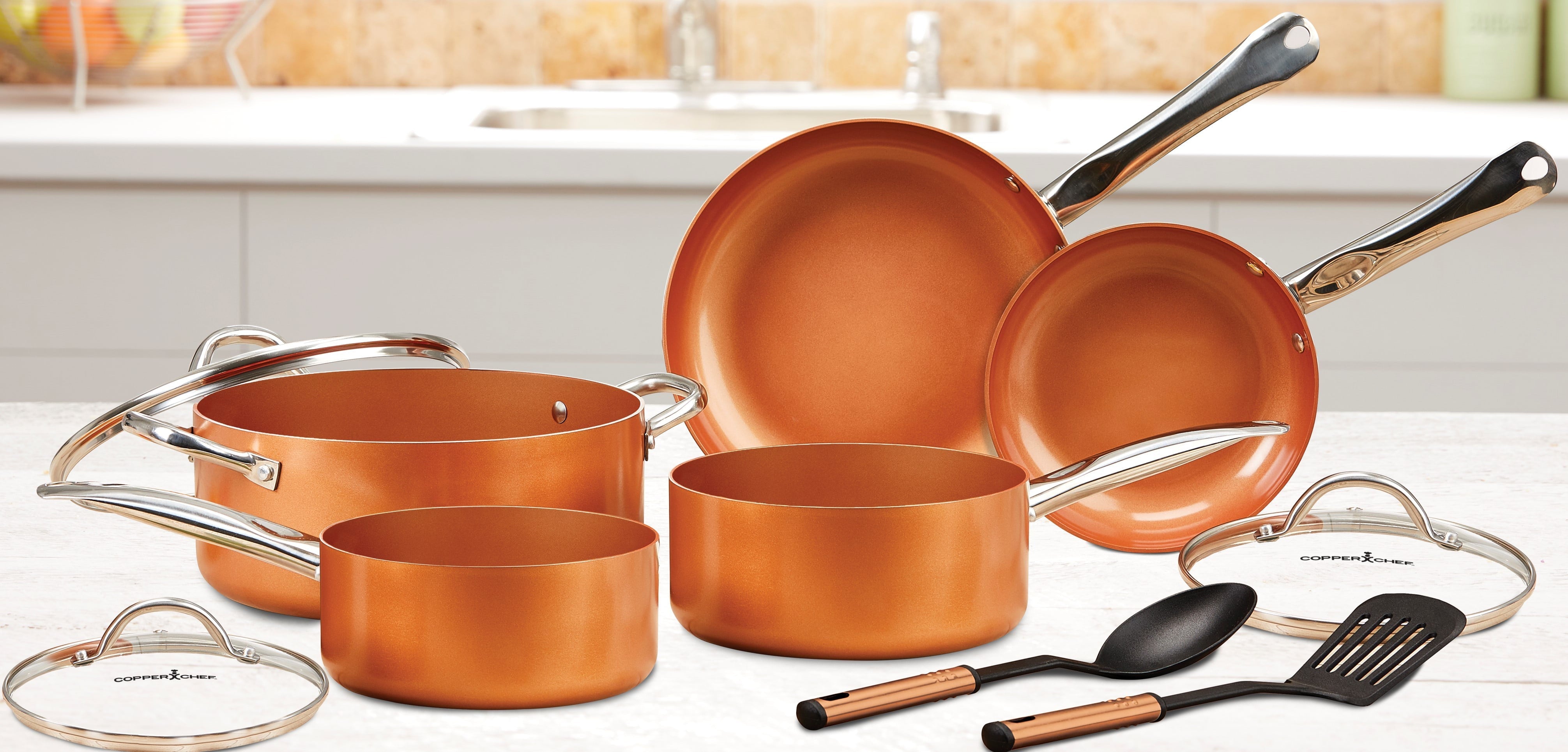 Copper Chef 10 Piece Nonstick Pan Set, with CeramiTech