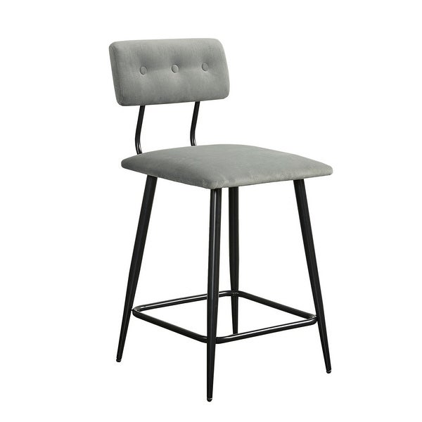 Henrick Metal Counter Stool with Cushioned Seat in GRAY