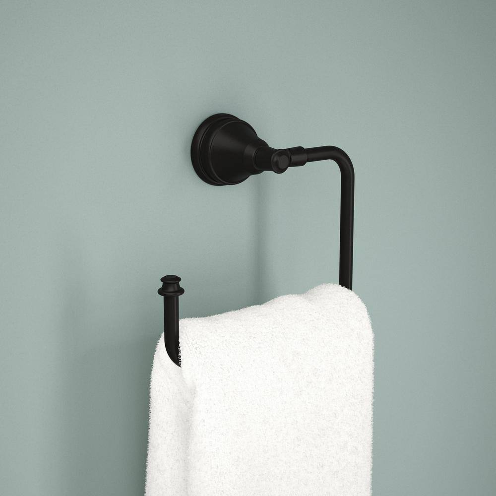 Delta Mylan Towel Ring in Matte Black MYN46-MB