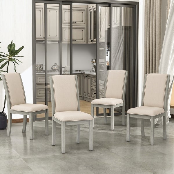 4-Piece Wood Full Back Dining Chairs Set