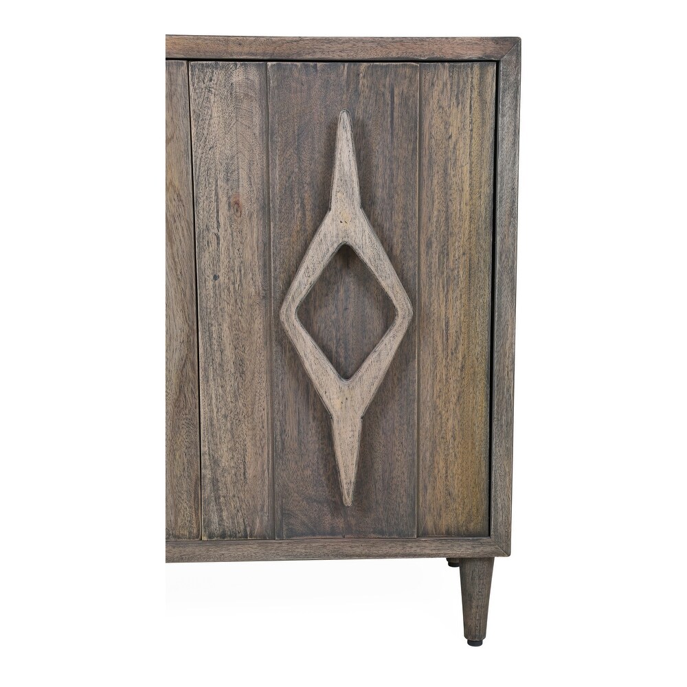 Aurelle Home Rustic Mango Wood 2 door Cabinet