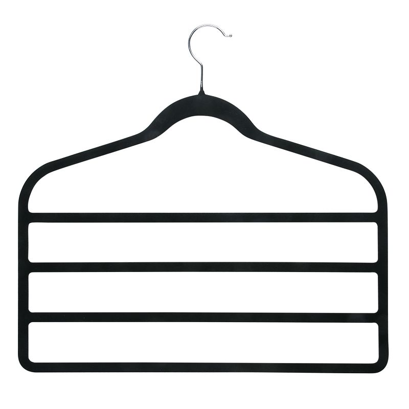 Honey-Can-Do 4-Tier Non-Slip Velvet Pants Hangers 4-Pack Set