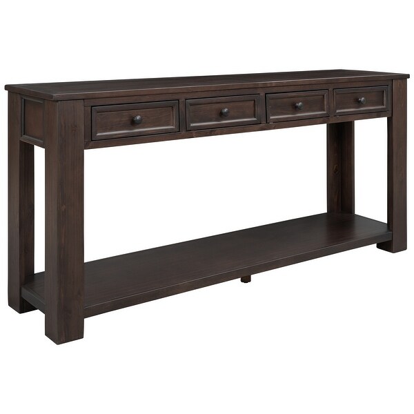 Console Table/Sofa Table with Storage Drawers and Bottom Shelf