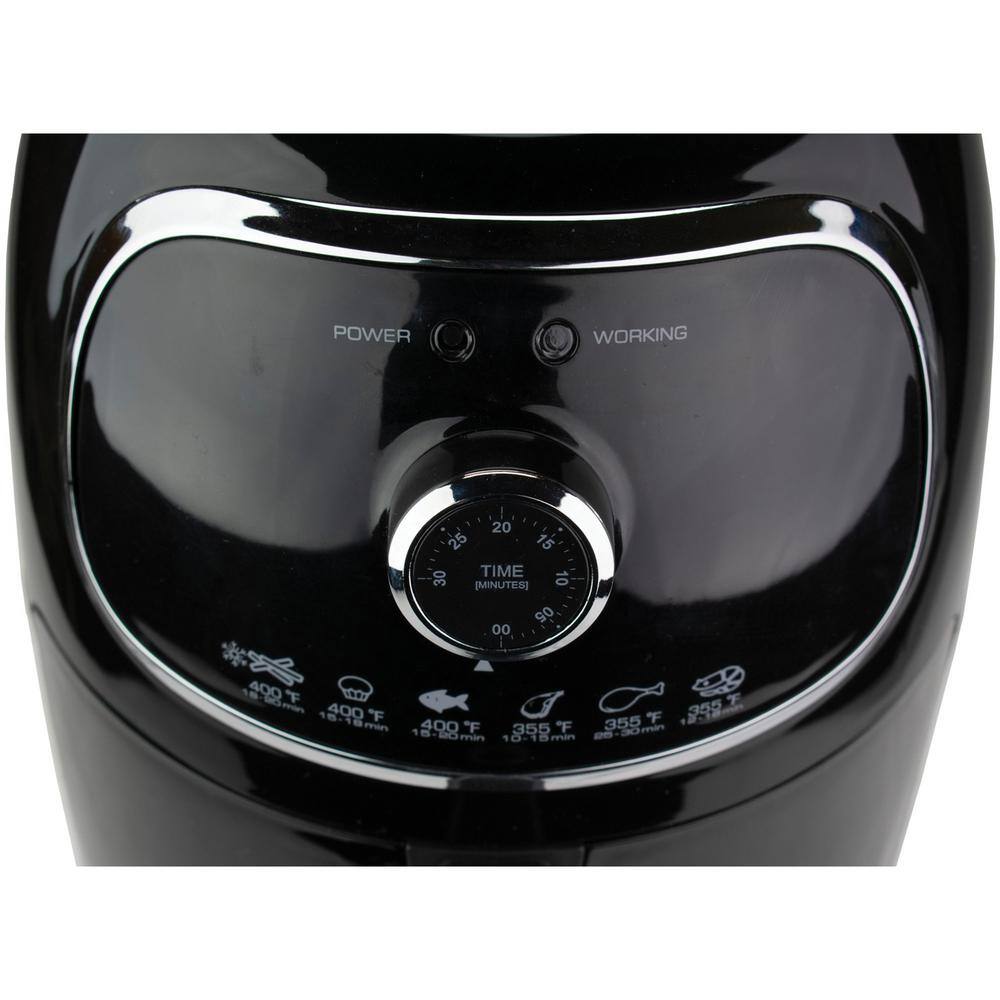 Brentwood Appliances 2 qt. Black Small Electric Air Fryer with Timer and Temperature Control AF-202BK