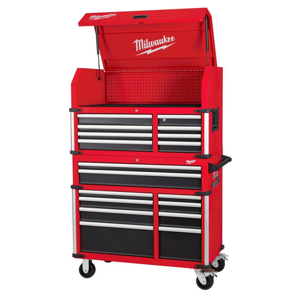 MW 41 in.W x 22 in. D  18 Drawer Heavy Duty Tool Storage Tool Chest Combo in Rd 48-22-8549