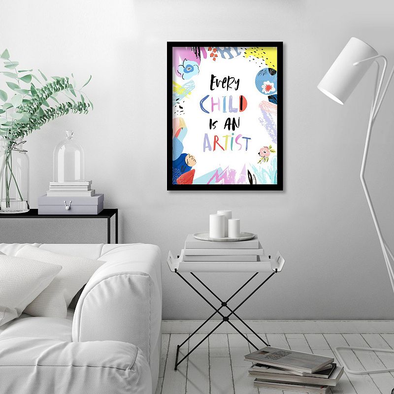 Americanflat Every Child Is An Artist Framed Wall Art