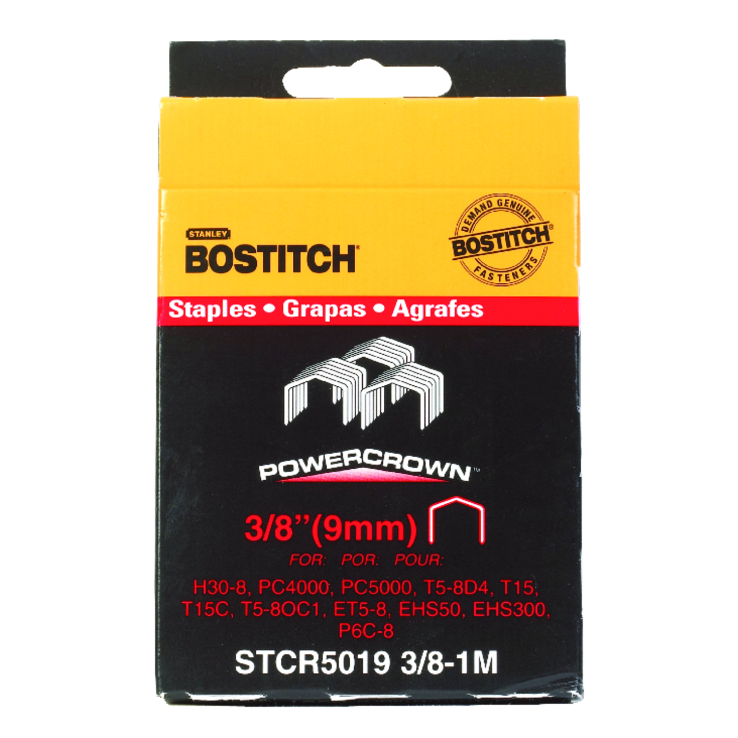 Bostitch STCR-Style 7/16 in. W X 3/8 in. L 18 Ga. Power Crown Staples 1000 pk