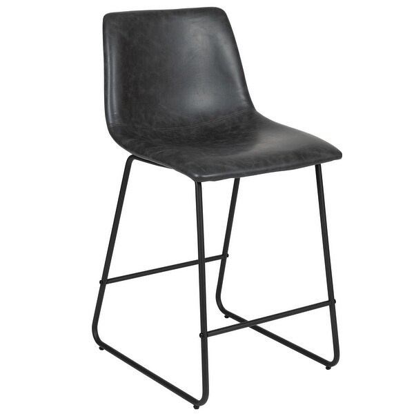 LeatherSoft Counter-height Stools (Set of 2)