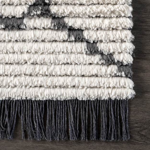 Nuloom Mari Moroccan Soft Shag Fringe Area Rug