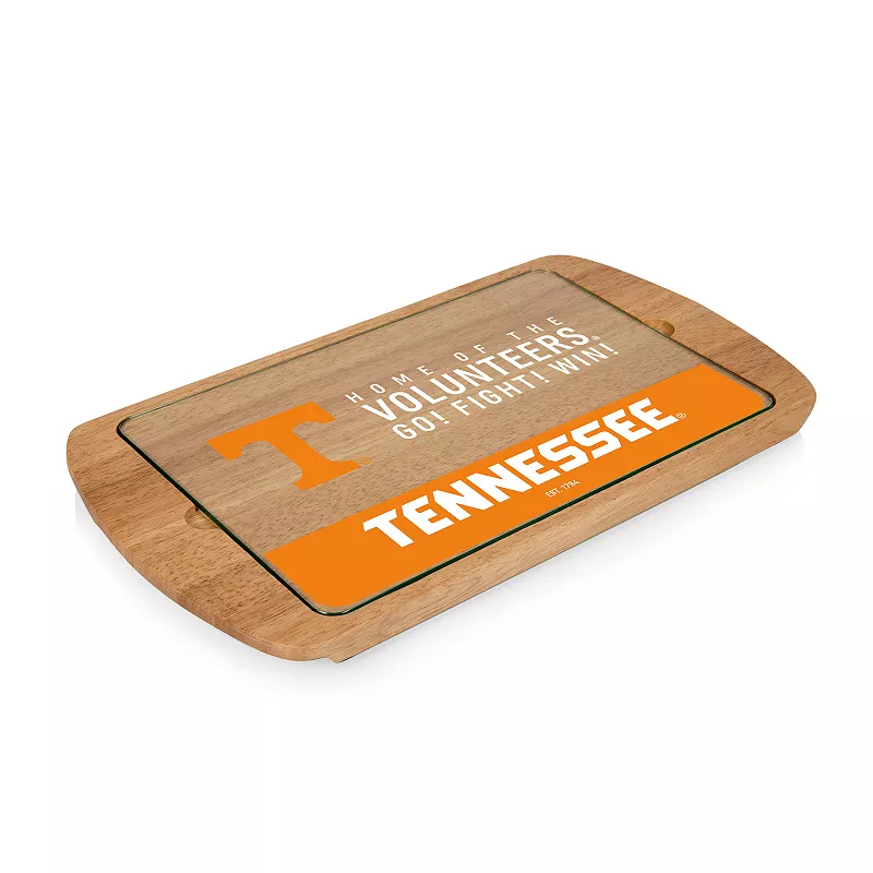 Picnic Time Tennessee Volunteer Glass Top Serving Tray