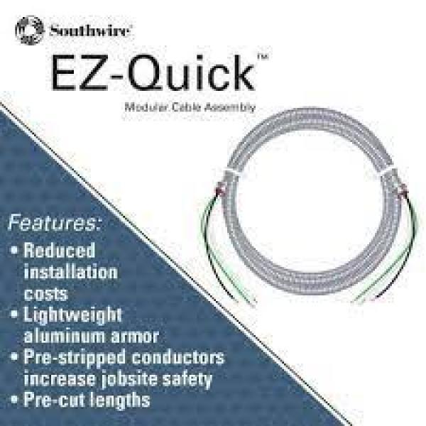 Southwire 8 ft. 122 Solid CU MC (Metal Clad) Armorlite Modular Assembly Quick Cable Whip 56482114