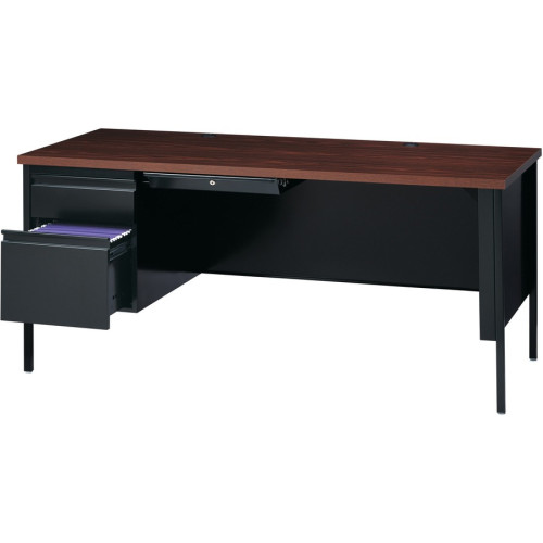 Lorell Fortress Series Left-Pedestal Desk (60918)