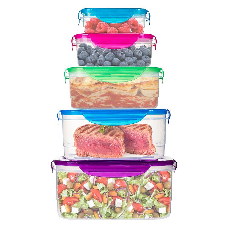 Plastic Jumbo Rectangular Food Storage Container Set