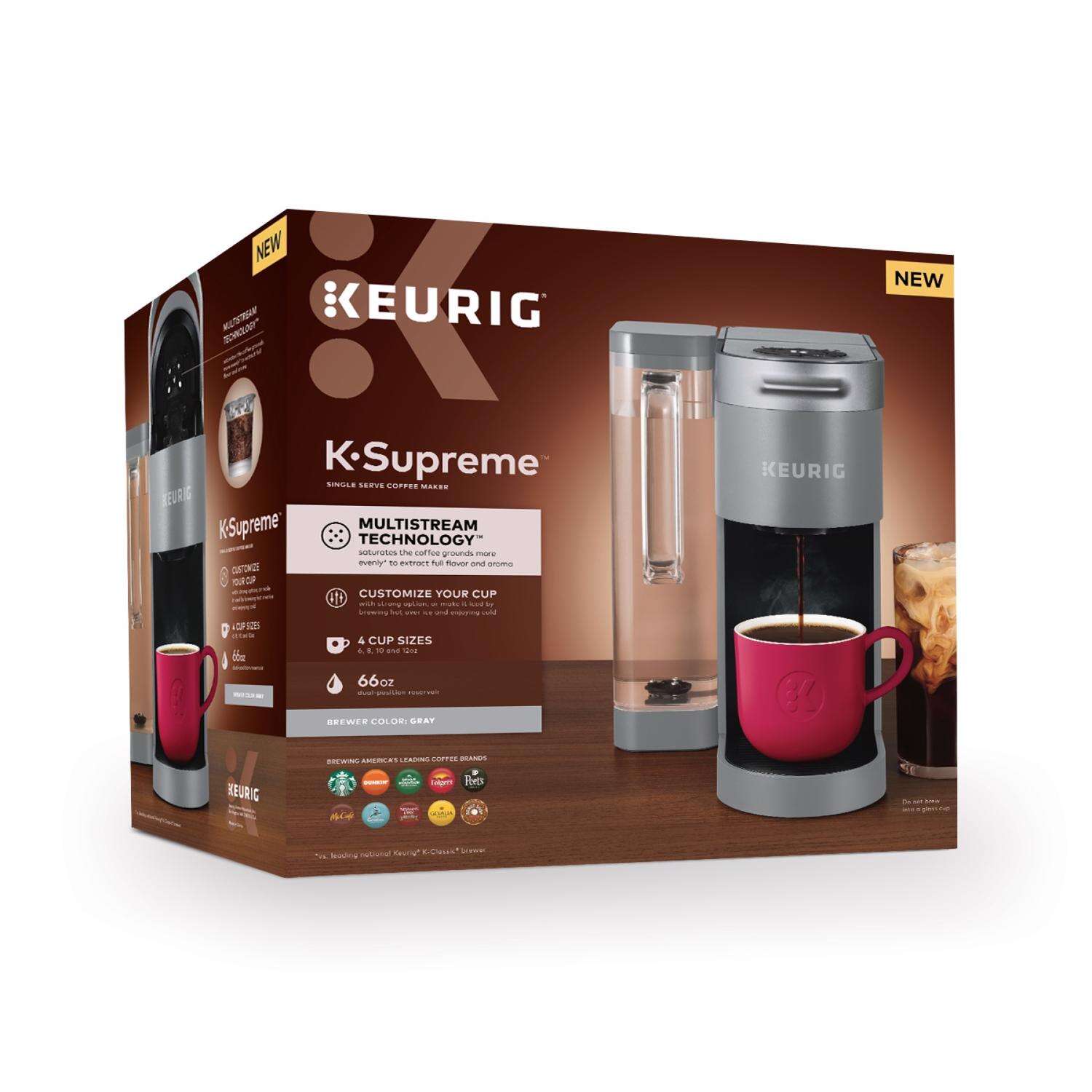 Keurig K-Supreme 66 oz Gray Single Serve Coffee Maker