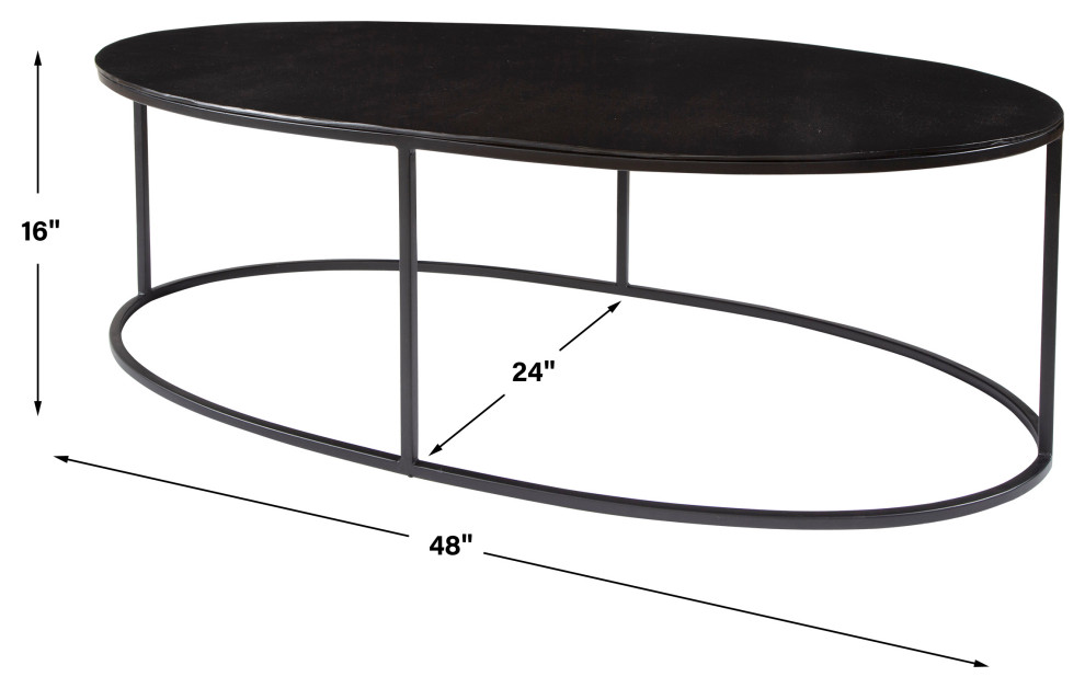 Uttermost Coreene Oval Coffee table   Industrial   Coffee Tables   by Furnishmyplace  Houzz