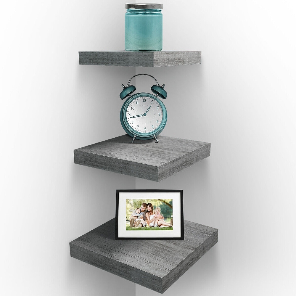 Square Wall Mount Corner Floating Shelves