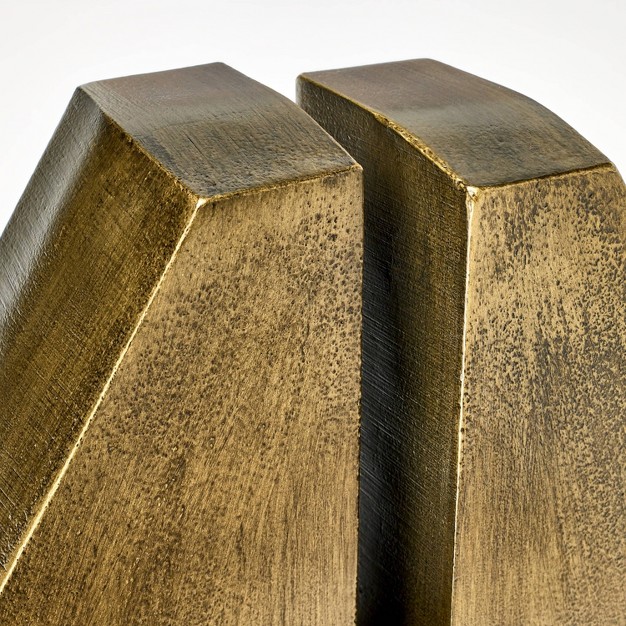 Set Of 2 Brass Modern Bookends Designed With Studio Mcgee