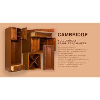 LIFEART CABINETRY Cambridge Assembled 27x34.5x24 in. Base Cabinet with 3 Drawers in Chestnut AC-DB27-3