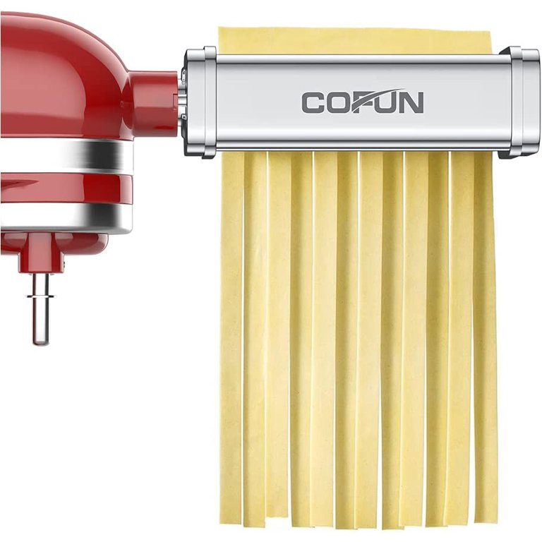 Cofun Pasta Maker for KitchenAid Mixer， Stainless Steel Dough Roller KitchenAid， Pasta Attachment for KitchenAid Mixer