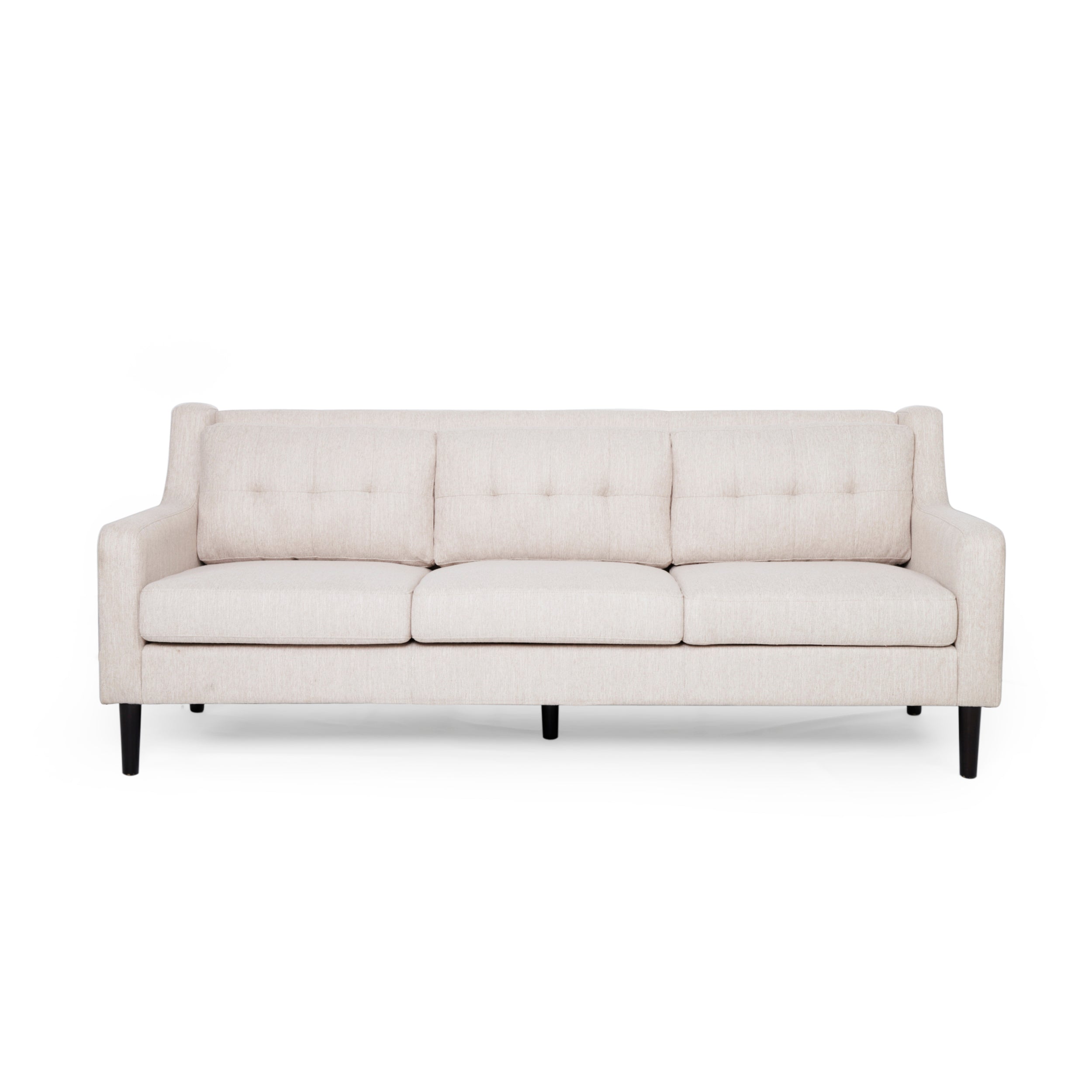 Daelynn Tufted Fabric 3 Seater Sofa