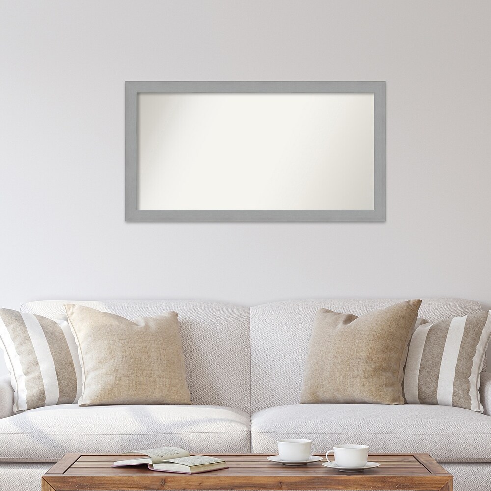 Choose Your Custom Size  23 in short side  Brushed Nickel Framed Bathroom Vanity Wall Mirror