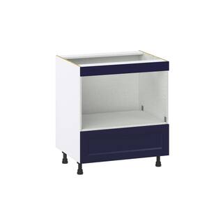 J COLLECTION Devon Painted Blue Shaker Assembled BuiltIn Microwave Base Kitchen Cabinet 30 in. W x 34.5 in. H in x 24 in. D DSBMW30-DV