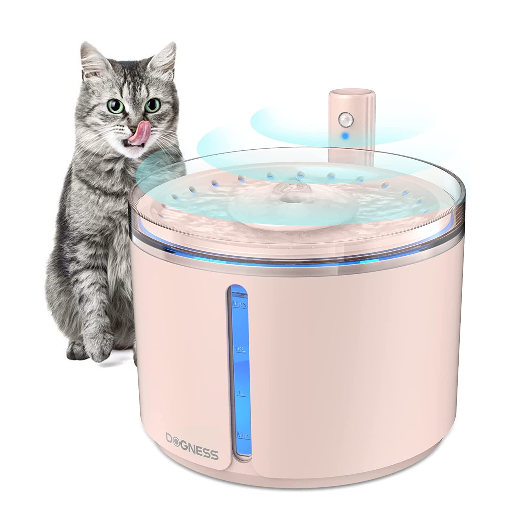 Dogness Pink Smart Sensor Portable Water Fountain， 2.2 Liters