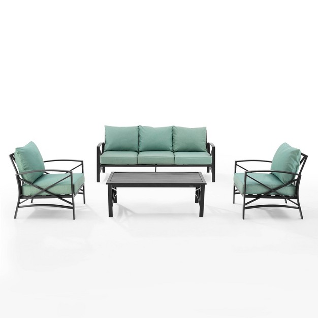 Crosley 4pc Kaplan Outdoor Sofa Set