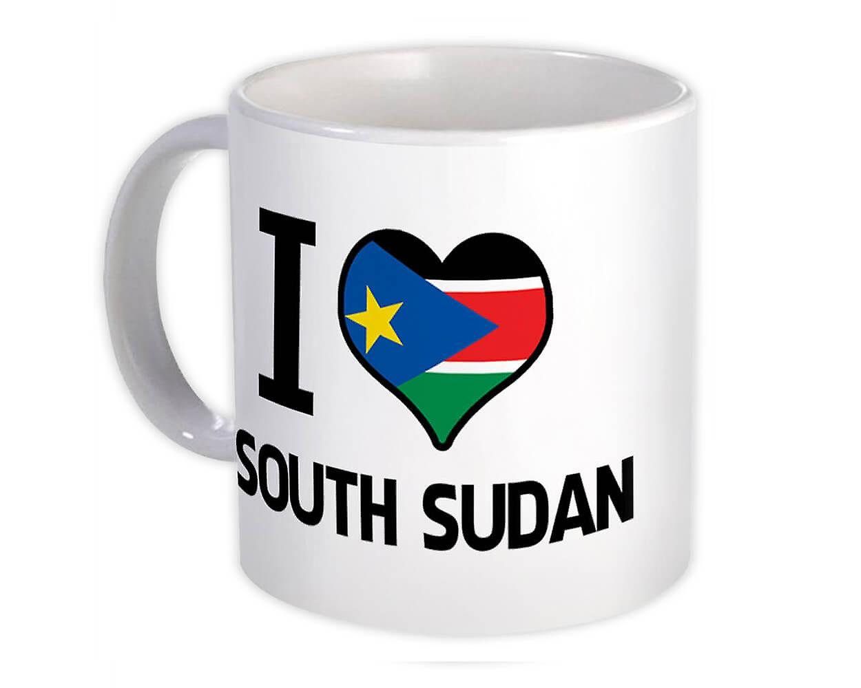 Gift Mug: I Love South Sudan Flag