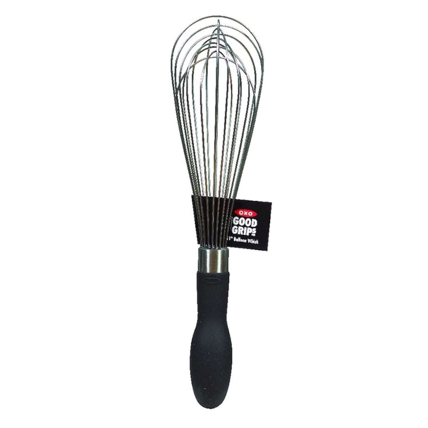 OXO Good Grips Silver/Black Rubber/Stainless Steel Balloon Wisk