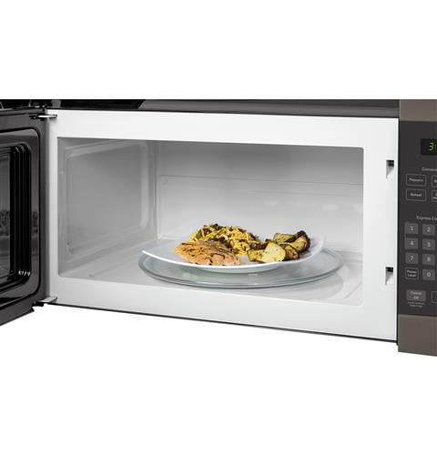 GE 30 inch OvertheRange Microwave Oven OnOff & 2Speed 300 CFM Venting in Slate