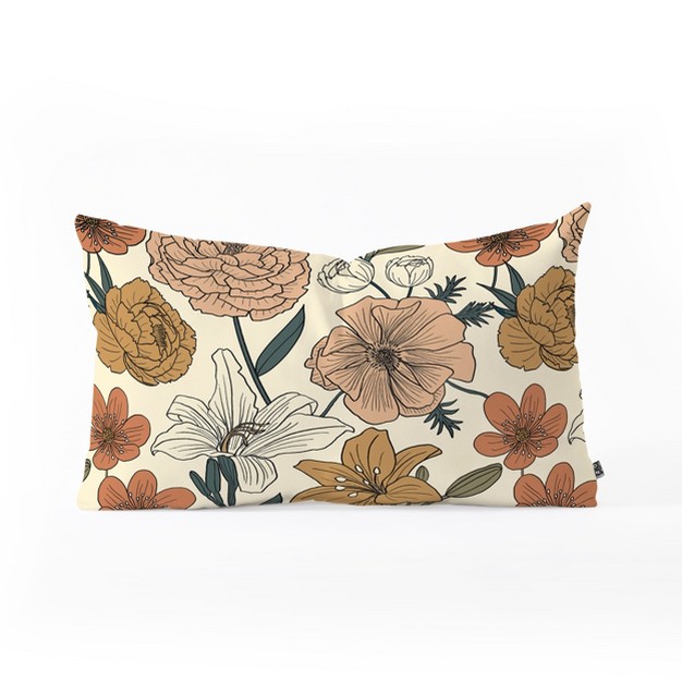 Emanuela Carratoni Spring Floral Mood Oblong Throw Pillow Society6