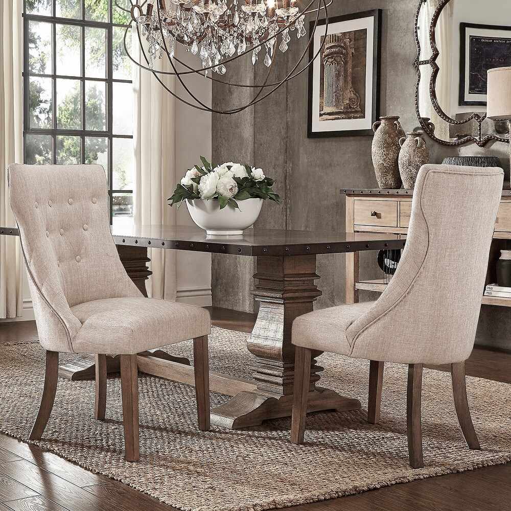 Voyager Button tufted Dining Chairs (Set of 2) by iNSPIRE Q Artisan