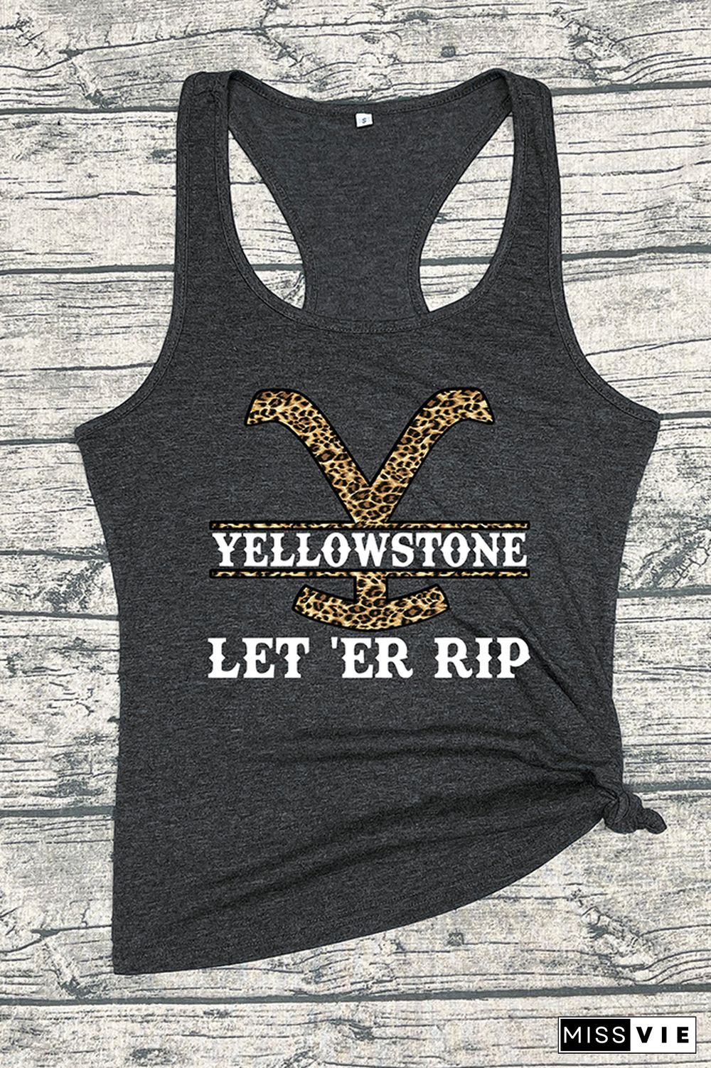 Yellowstone Print Sleeveless Tank Top Wholesale