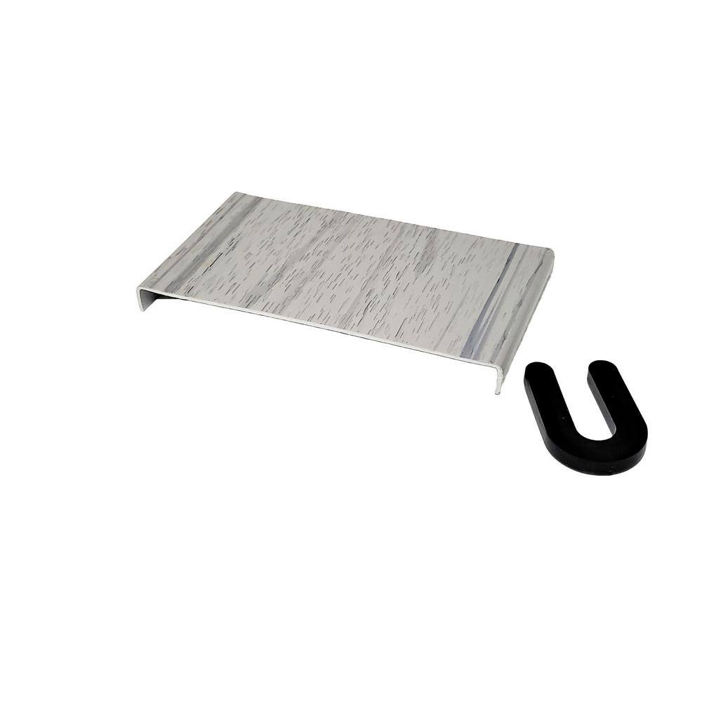 Deck-Top 12 in. x 5-12 in. x 3 in. Coastal Grey PVC Decking Board Cover Sample for Composite and Wood Patio Decks DTSCG894