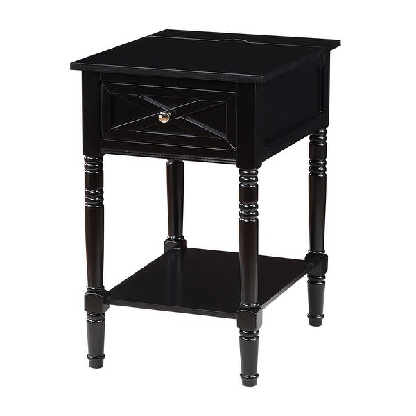 The Gray Barn Cranesbill Country End Table with Charging Station