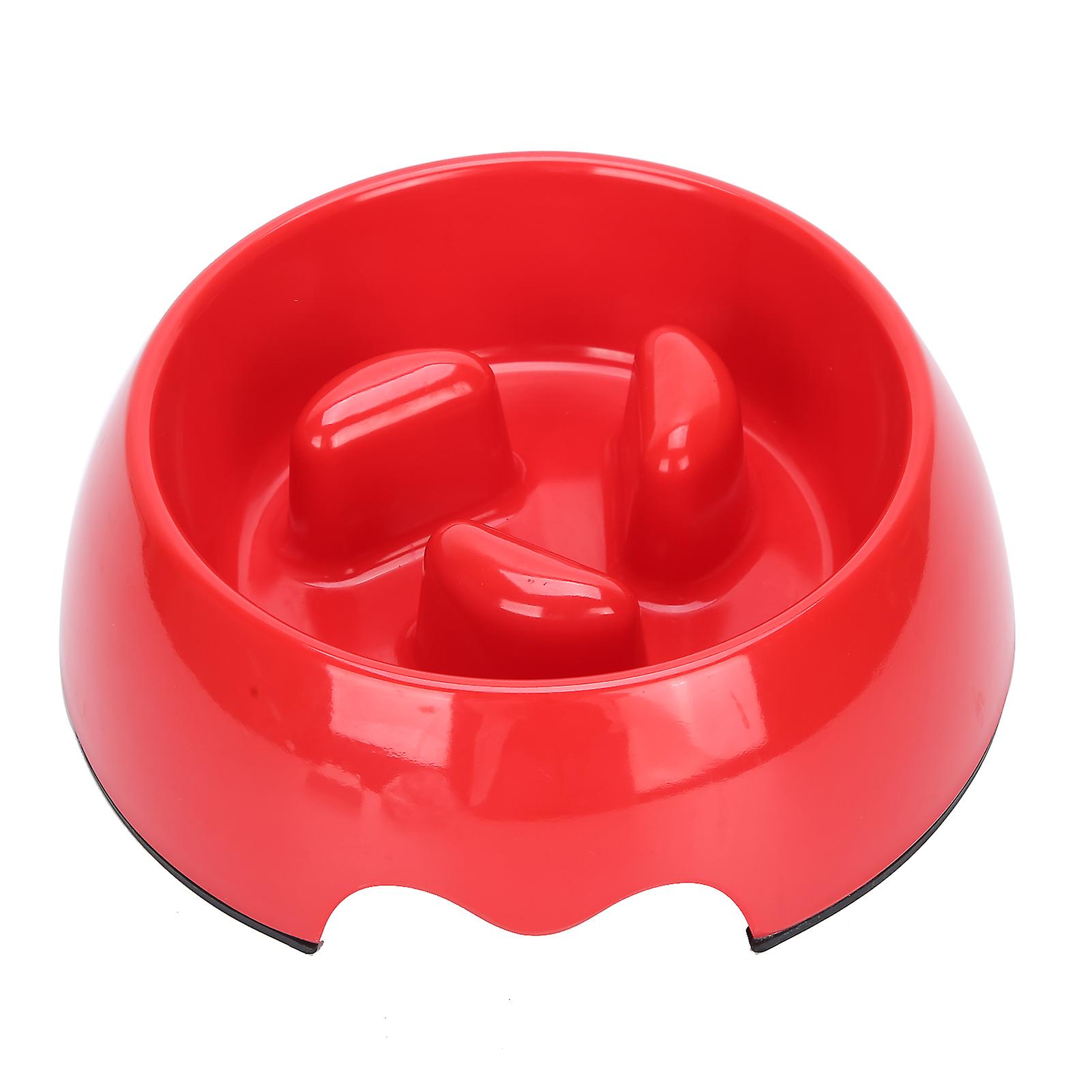 Slow Eating Pet Bowl Cat Dog Antichoking Food Feeder Container Interactive Feeding Bowll Red