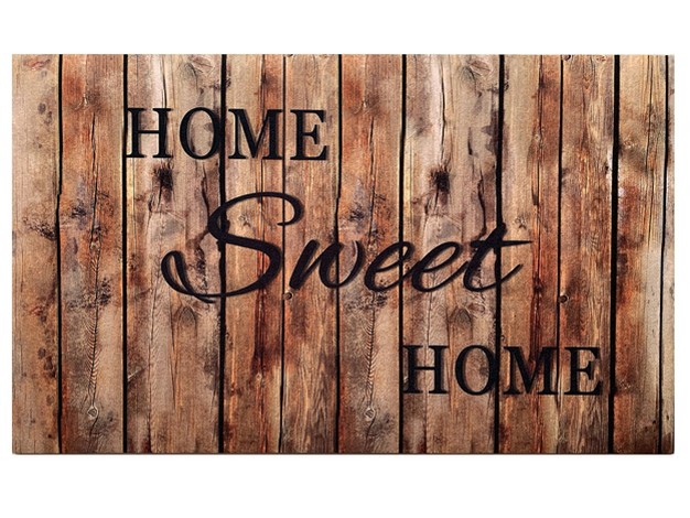 Goodgram Montauk Accents Home Sweet Home Welcome Outdoor Rubber Entrance Mat 18x30 Farmhouse Plank