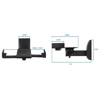 mount-it! Speaker Wall Mounts with Sliding Clamps (Pair) MI-SB37