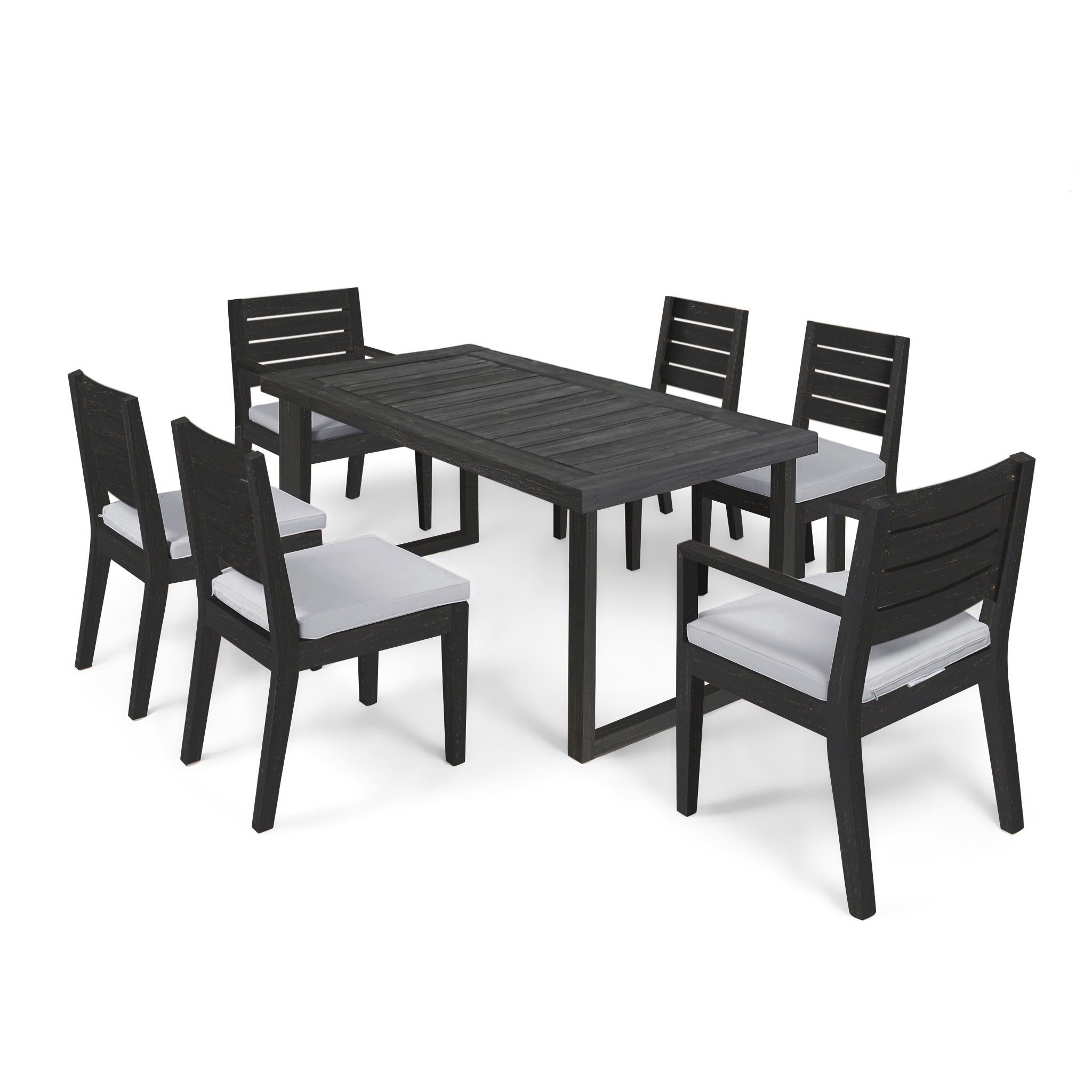 Kemp Outdoor 6-Seater Acacia Wood Dining Set