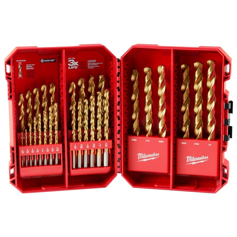 Milwaukee THUNDERBOLT Titanium Drill Bit Set 29PC 48-89-0012 from Milwaukee