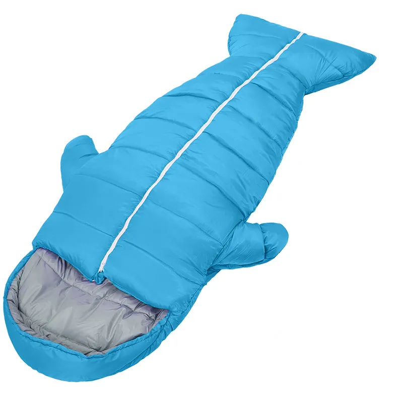 RS 93 Shark Shape Animal Sleeping Bag Hot Sale On Japan Amazon Outdoor Camping/Indoor Waterproof Plush Mummy Sleeping Bag